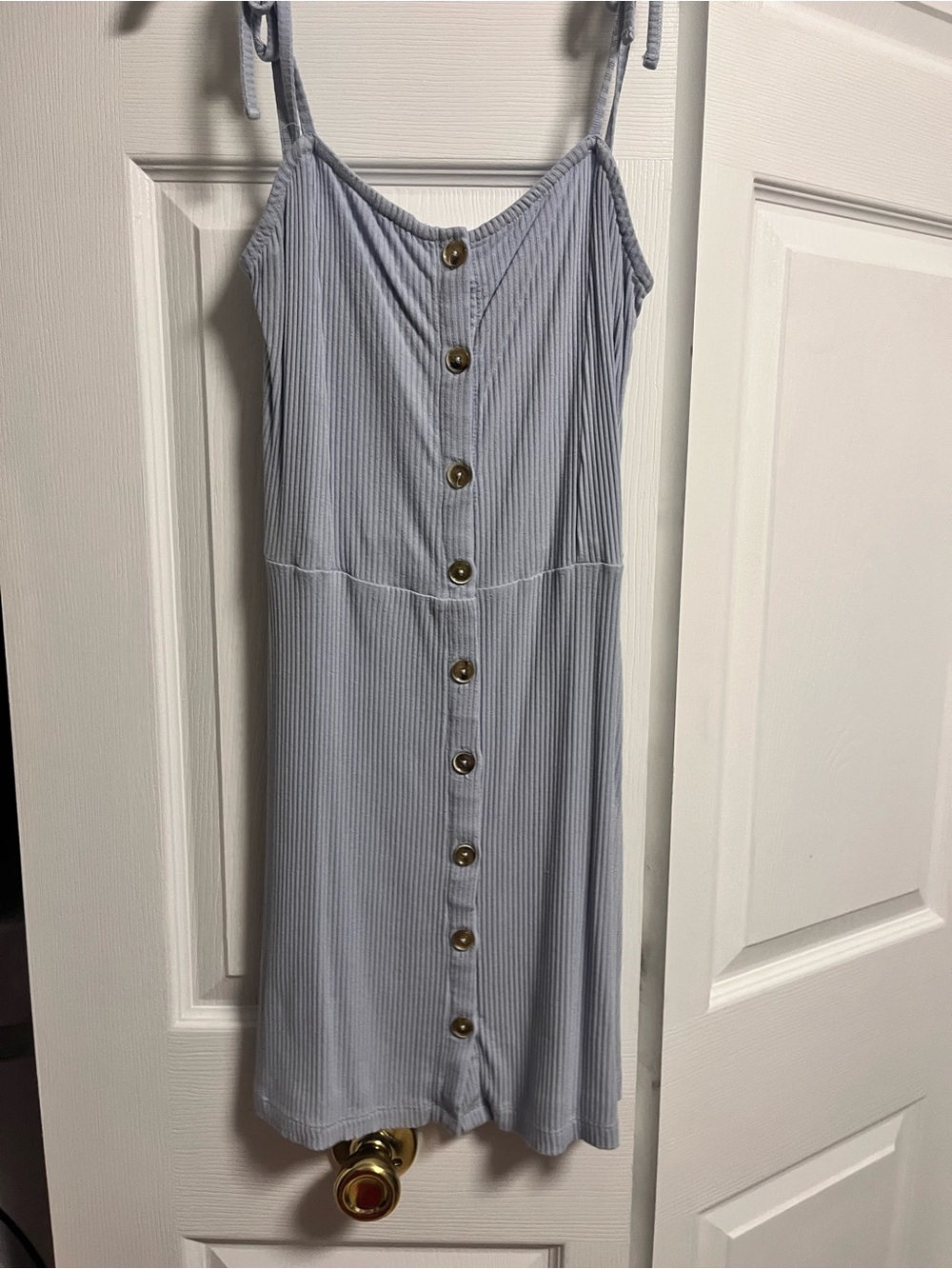 Topshop Light purple Ribbed Button-Front Mini Dress size small 4